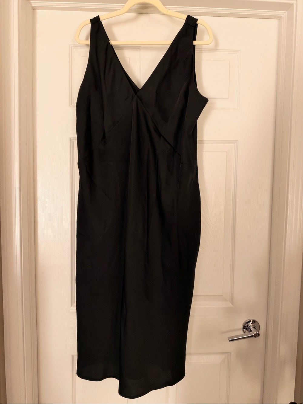 a new day Black V-Neck Midi Sheath Dress